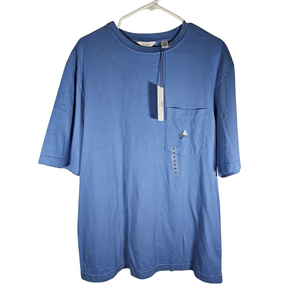Turnbury Mens TShirt Blue Sailing Size‎ M NWT One Pocket Logo